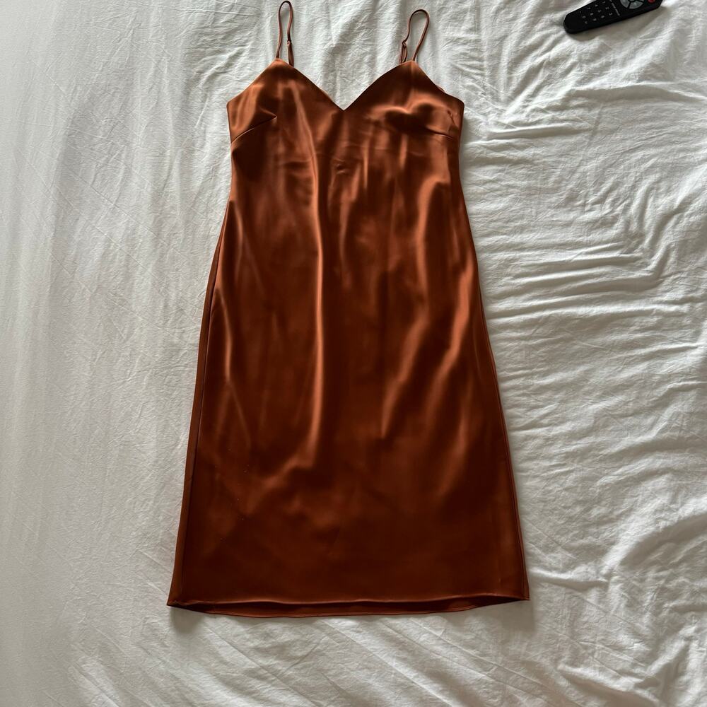 Good American Mauve Satin Dress L 3 - Picture 2 of 9